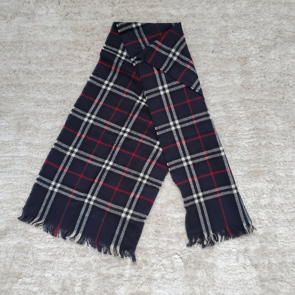 Blue Plaid Scarf - Picture 1 of 3